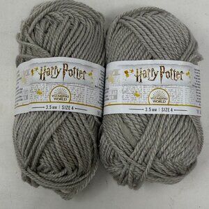 Harry Potter Wizarding World Yarn 3.5mm Size 4 Silver 100% Acrylic Replacement